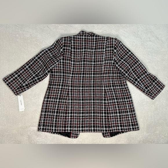 Calvin Klein NWT Wool Blend Tweed Plaid Topper Jacket Women’s Size 22W (2X) - Picture 11 of 12